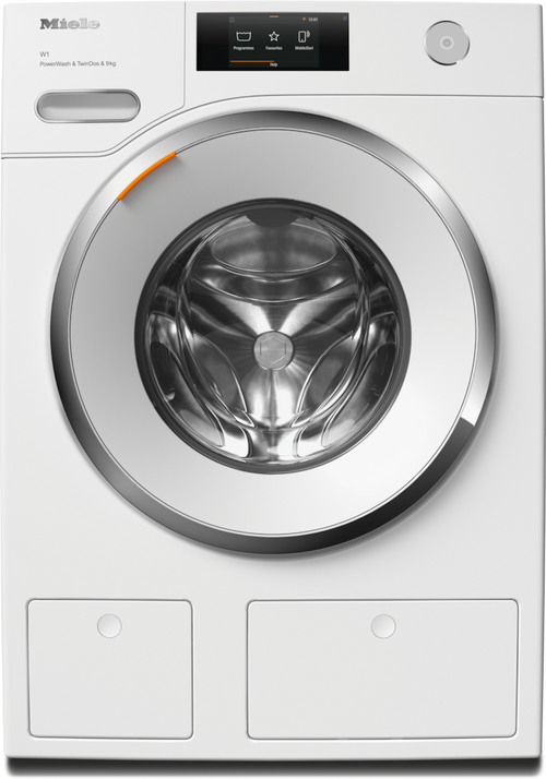 9kg Front-Load Washing Machine, 1600 rpm, Auto Detergent Dosing, Steam & WiFi, White