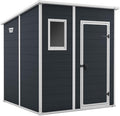 6x4ft Resin Outdoor Storage Shed — Bikes, Tools & Garden Storage