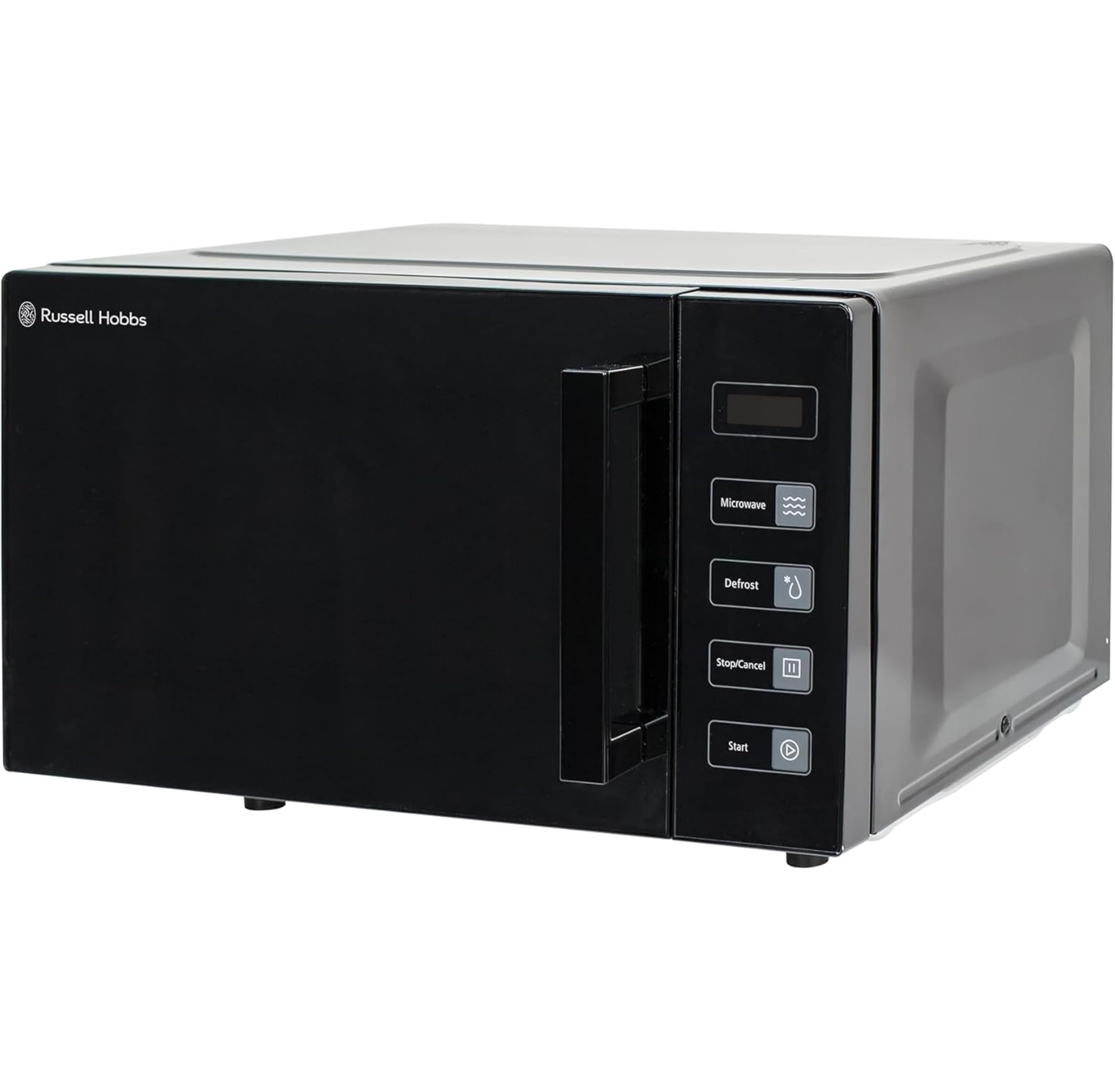 Russell Hobbs RHEM2301B 23L Easi Flatbed Digital 800w Solo Microwave, Freestanding, Black
