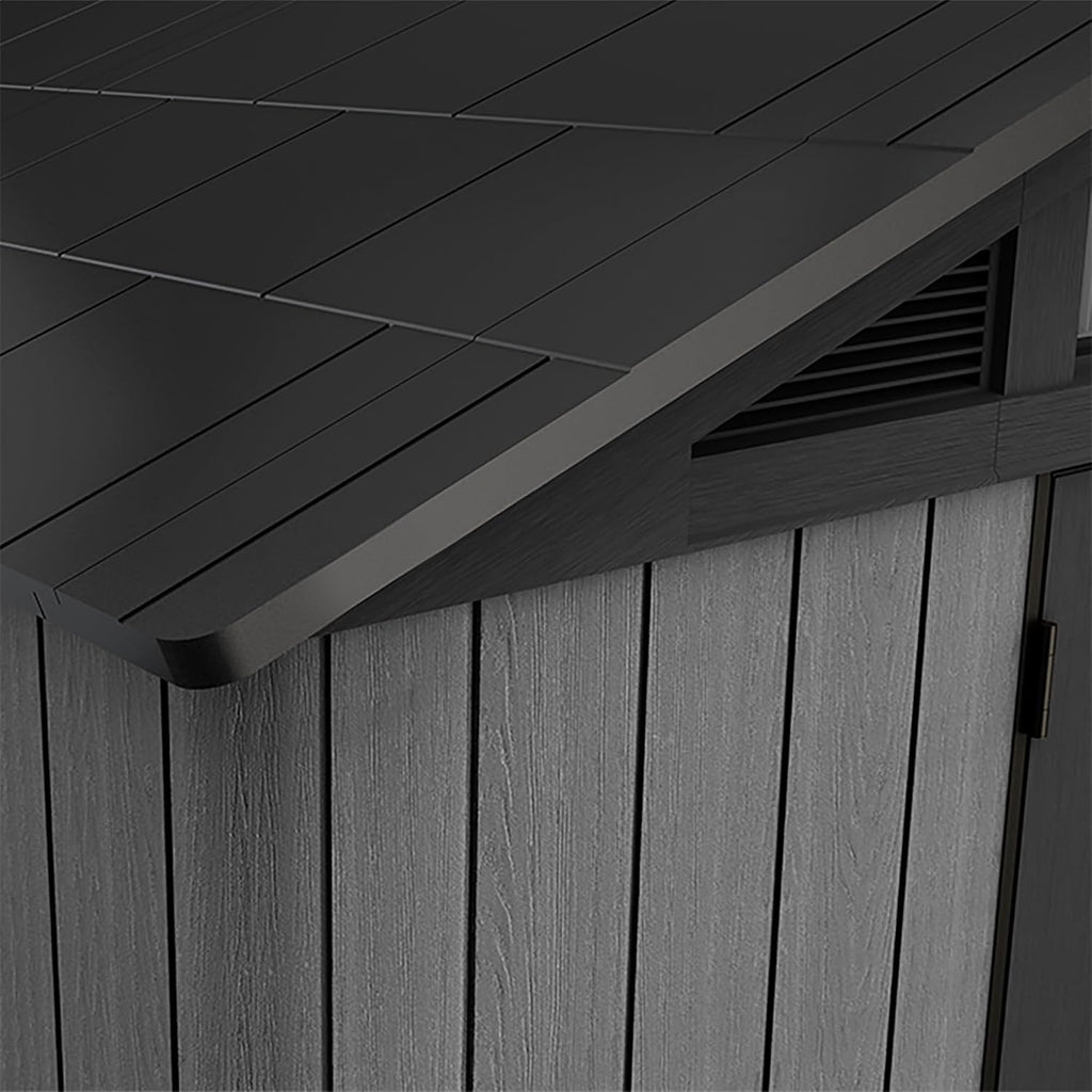 10x15ft Stronghold Outdoor Storage Shed — Wood-Effect, Weatherproof & Steel-Reinforced