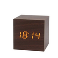 Wooden LED alarm clock with temperature display, digital time display and minimalist design – Perfect for bedroom and office | Noxord