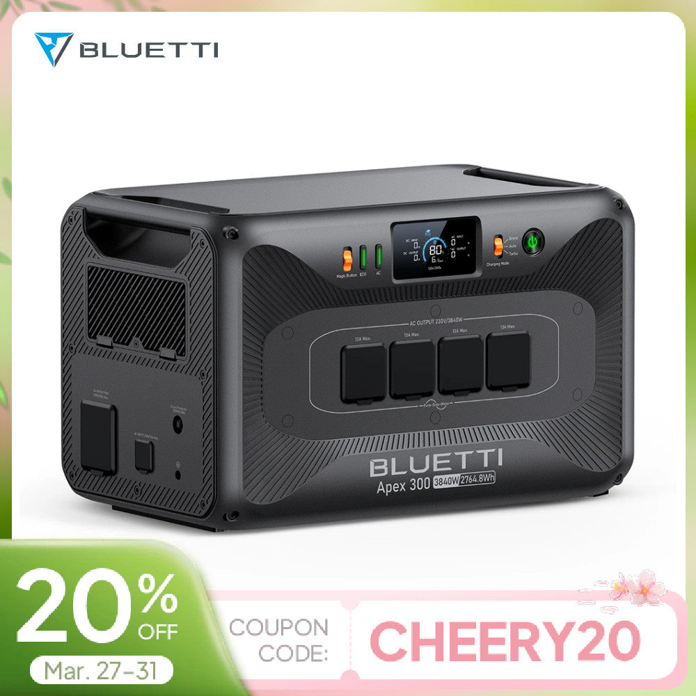 BLUETTI Apex 300 2764Wh 3840W Power Station off-grid Solar Generator for Home RV