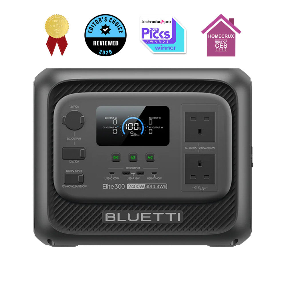 BLUETTI Elite 300 Portable Power Station 2400W 3014.4Wh Solar Generator RV Trip