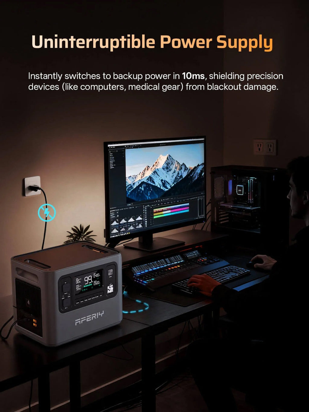 AFERIY P280 Portable Power Station 2800W 2048Wh Expandable to 10240Wh LifePO4 UK