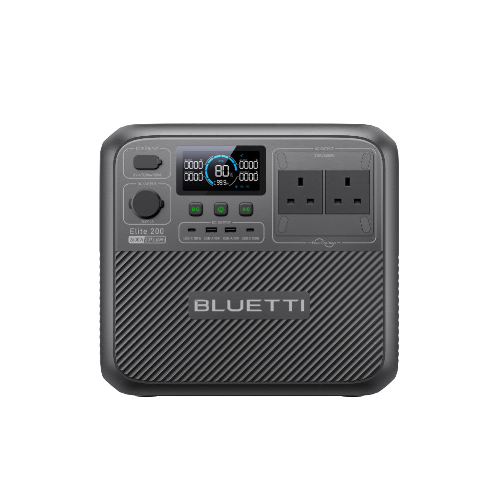 BLUETTI Elite 200 V2 2073.6Wh Portable Power Station 2600W Solar Generator RV