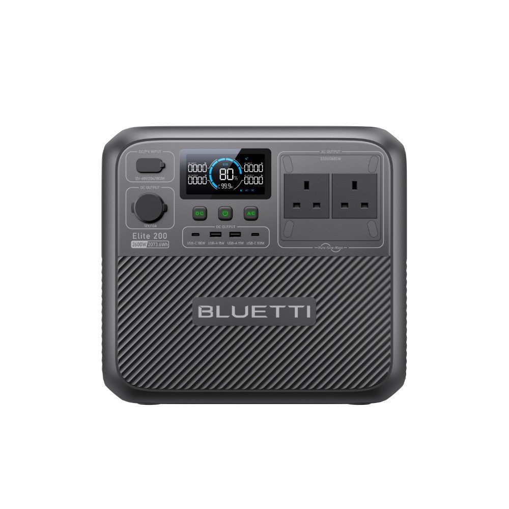 BLUETTI Elite 200 V2 2073.6Wh 2600W Portable Power Station Solar Generator RV