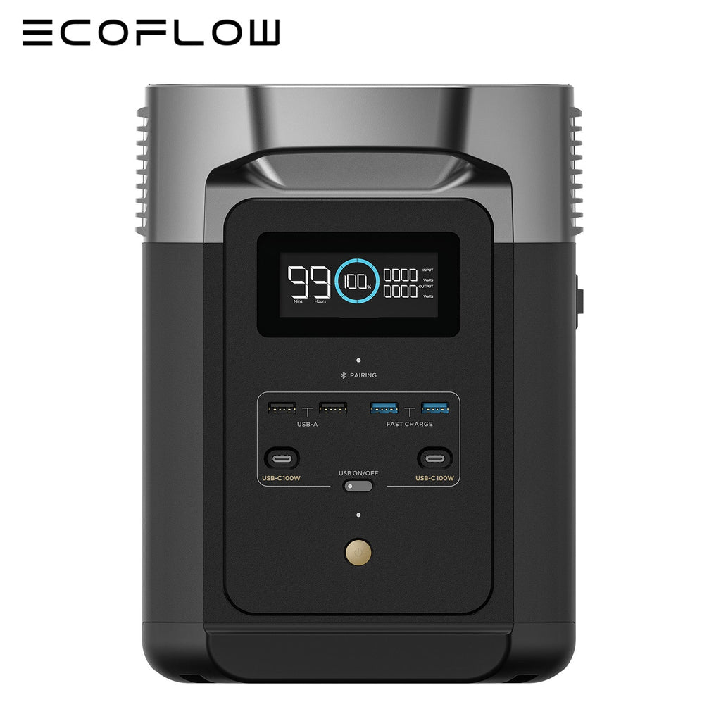 ECOFLOW DELTA 2 Portable LFP Power Station 1024Wh X-boost 2400W Solar Generator