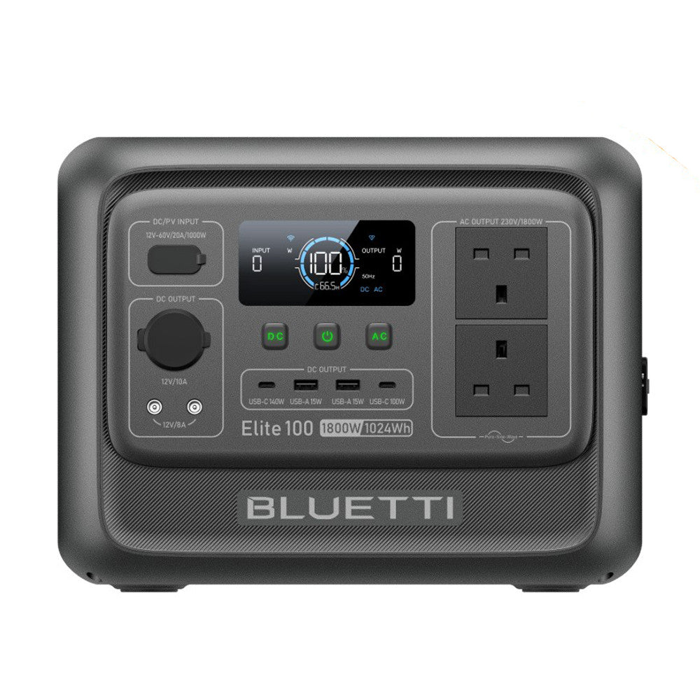BLUETTI Elite 100 V2 1024Wh Portable Power Station 1800W Solar Generator for RV